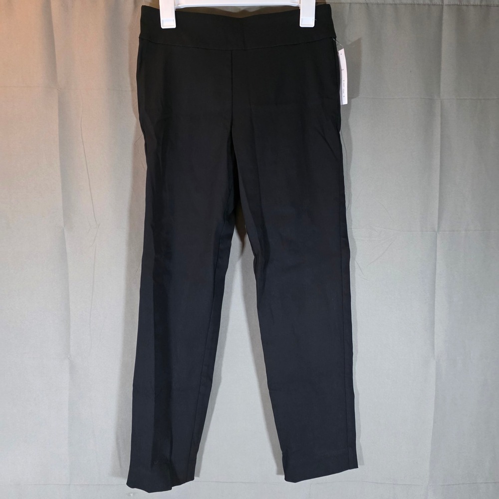 Krazy Larry P-507 Black Pull On Ankle Pants Womens Size 4 Made in USA